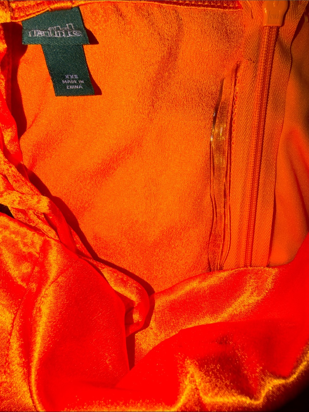 wild fable Orange Satin Spaghetti-Strap Mini Dress - Picture 8 of 10